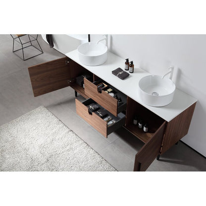 Double Sink Vanities: 72" Double Bathroom Vanity Set