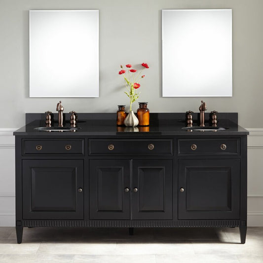 Double Sink Vanities: 72" Double Bathroom Vanity Set