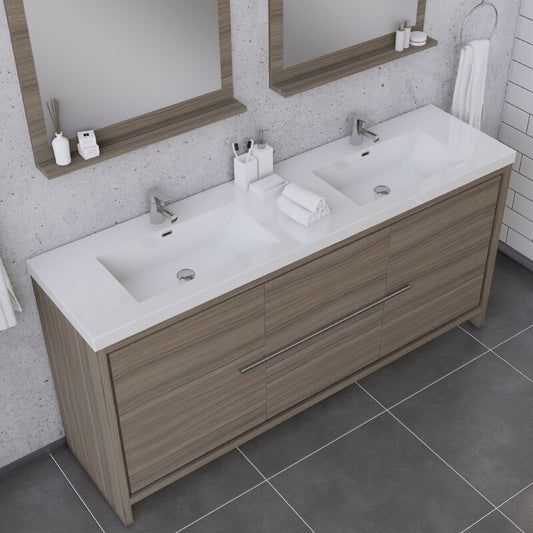 Double Sink Vanities: 72" Double Bathroom Vanity Set
