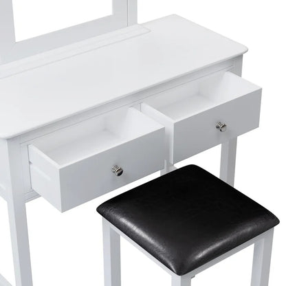 Dressing Table: 15.7'' Wide Vanity Set with Stool and Mirror
