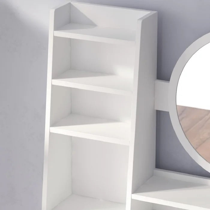 Dressing Table: 31.5'' Wide Vanity Set with Stool and Mirror
