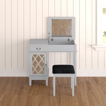 Dressing Table: 36'' Wide Vanity Set with Stool and Mirror