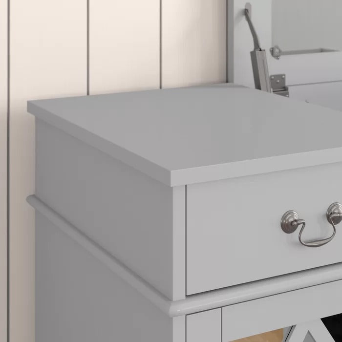 Dressing Table: 36'' Wide Vanity Set with Stool and Mirror