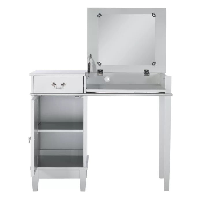 Dressing Table: 36'' Wide Vanity Set with Stool and Mirror