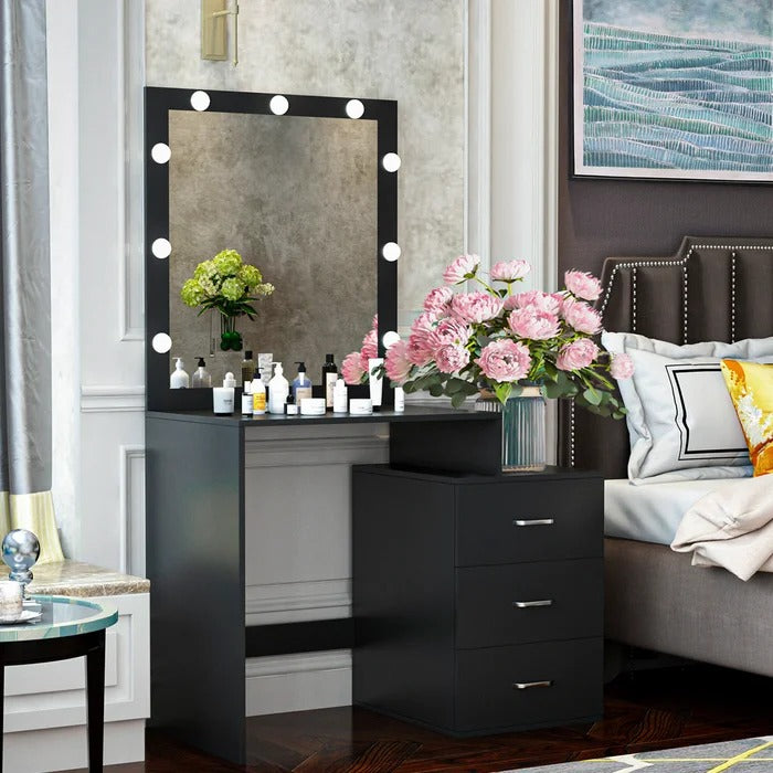 Dressing Table: 39.5'' Wide Vanity with Mirror