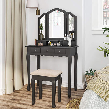 Dressing Table: Black Dressing Table