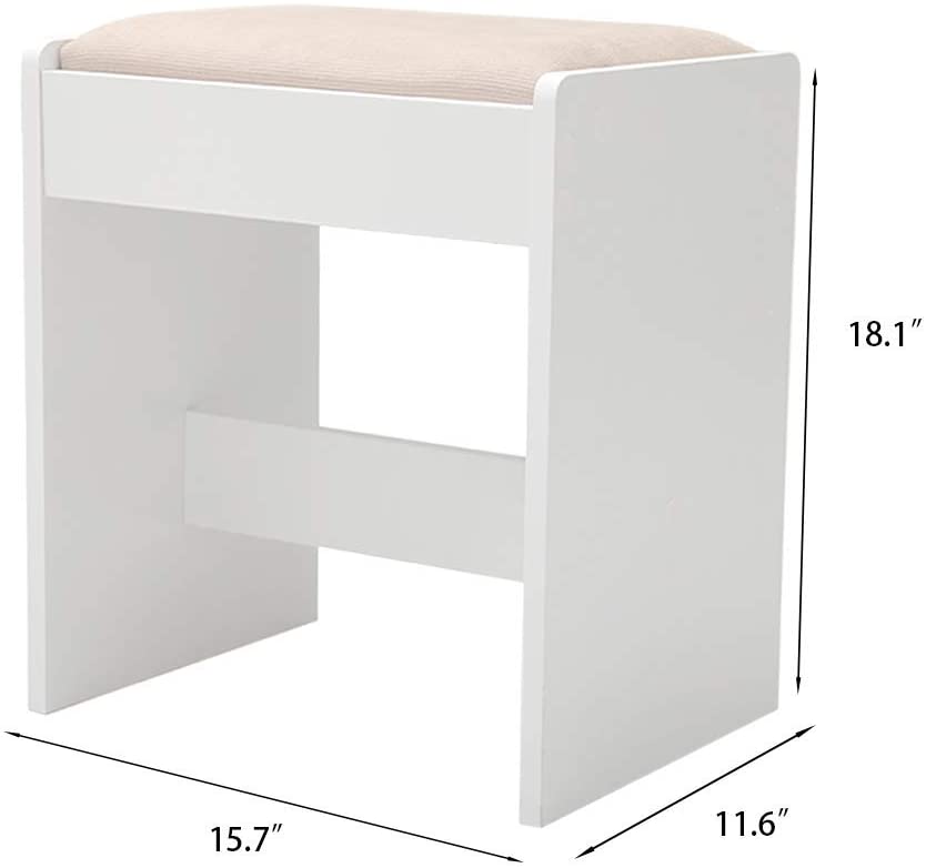 Dressing Table: Black, Brown, White Dressing Table
