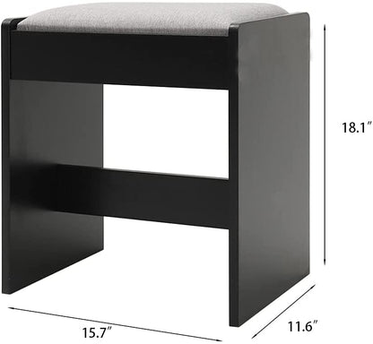 Dressing Table: Black, Brown, White Dressing Table