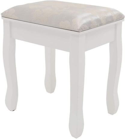 Dressing Table : Makeup Table & Cushioned Stool with 5 Drawers
