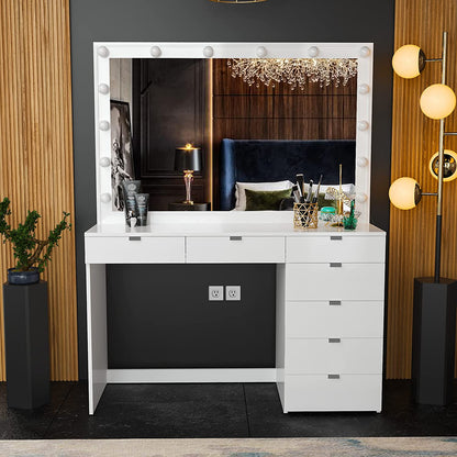 Dressing Table: Smoked White Dressing Table