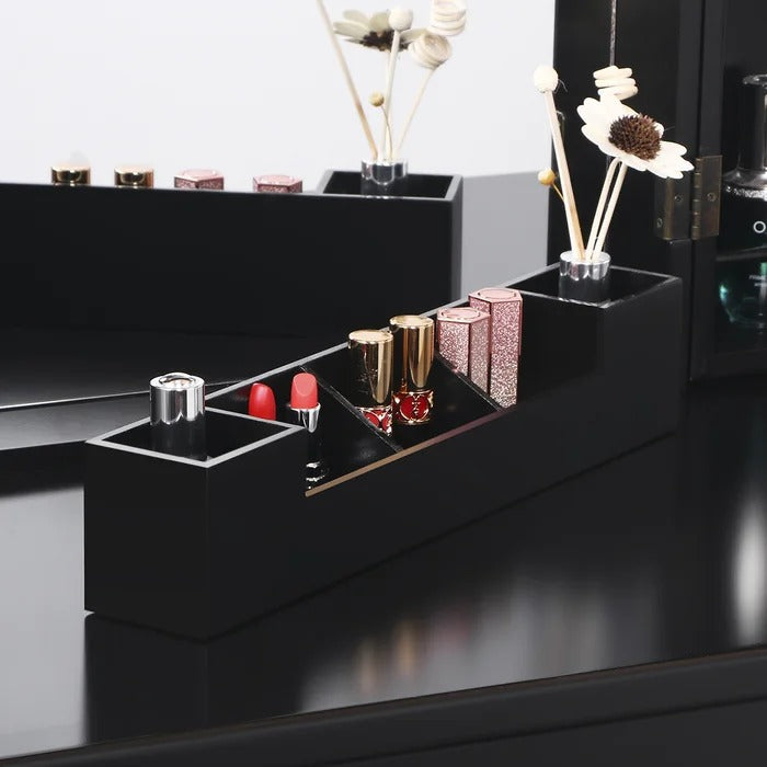 Dressing Table: Vanity Set with Stool and Mirror