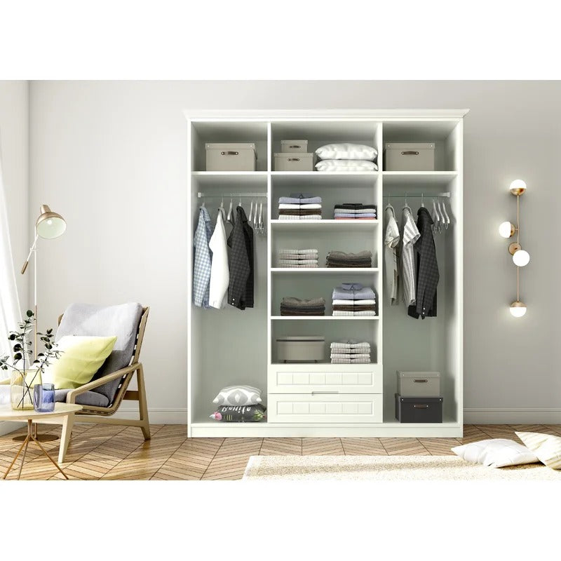 4 Door Wardrobe: Elegant Wardrobe 4 Door Manufactured Wood Wardrobe