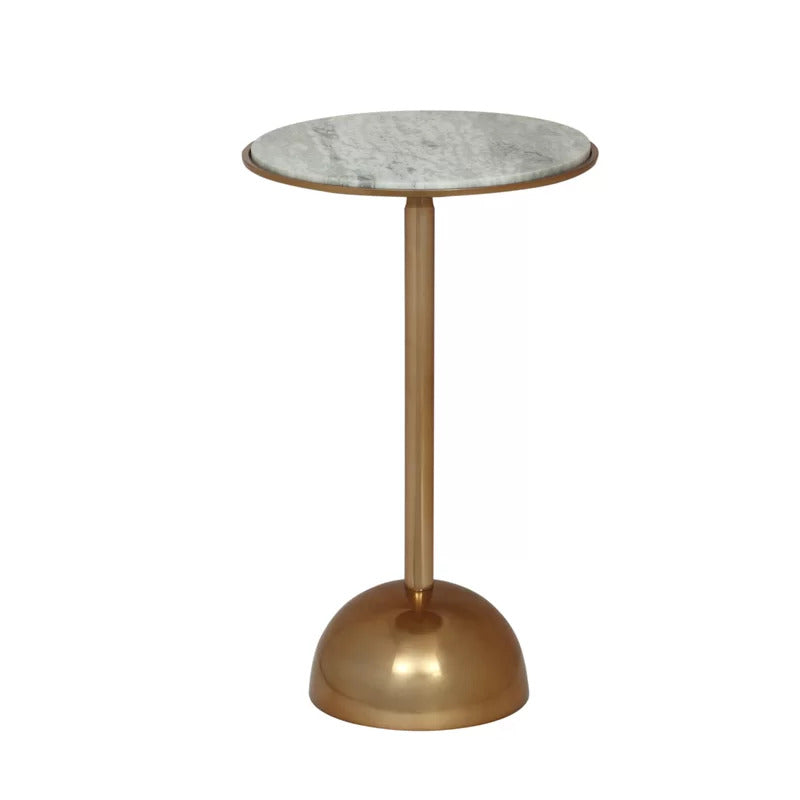 End Tables : Aluminum & Marble End Table