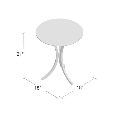 End Tables: Glass Pedestal End Table