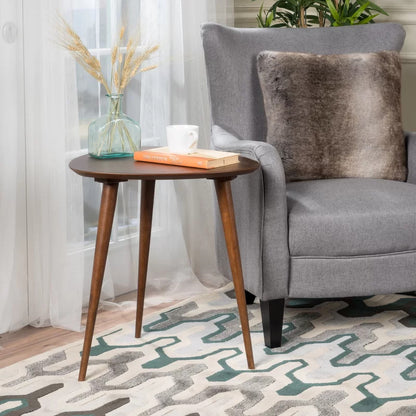 End Tables: Solid Wood 3 Legs End Table