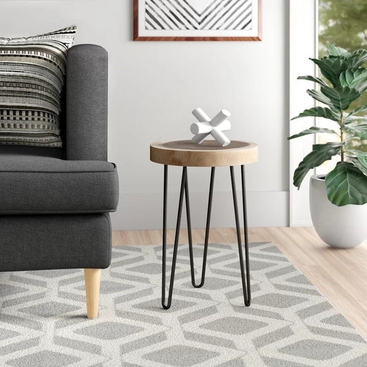 End Tables Solid Wood 3 Legs End Table