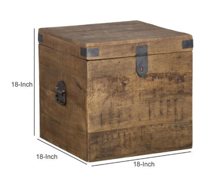 End Tables: Solid Wood Block End Table