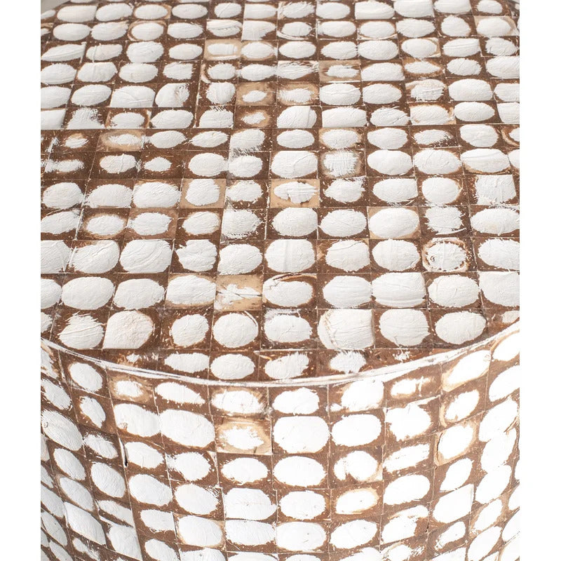 End Tables: Solid Wood Drum End Table