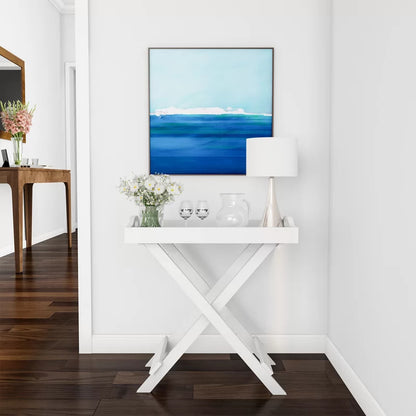 End Tables: Tray Top Cross Legs End Table
