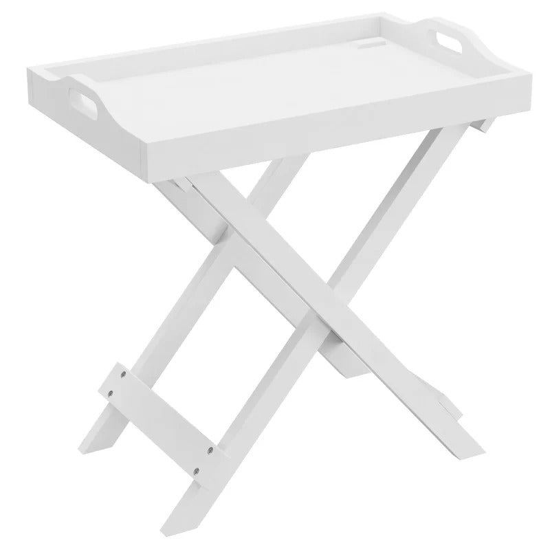 End Tables: Tray Top Cross Legs End Table