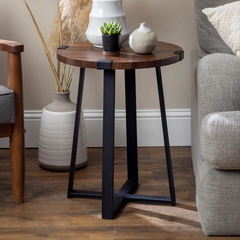 End Tables: Unique Cross Legs End Table