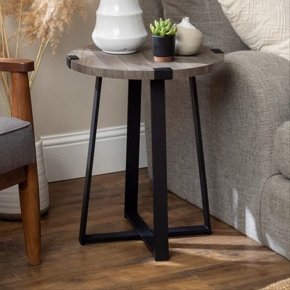 End Tables: Unique Cross Legs End Table