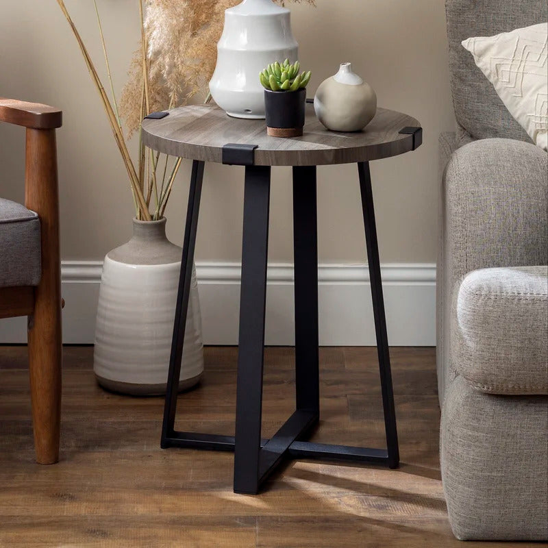 End Tables: Unique Cross Legs End Table