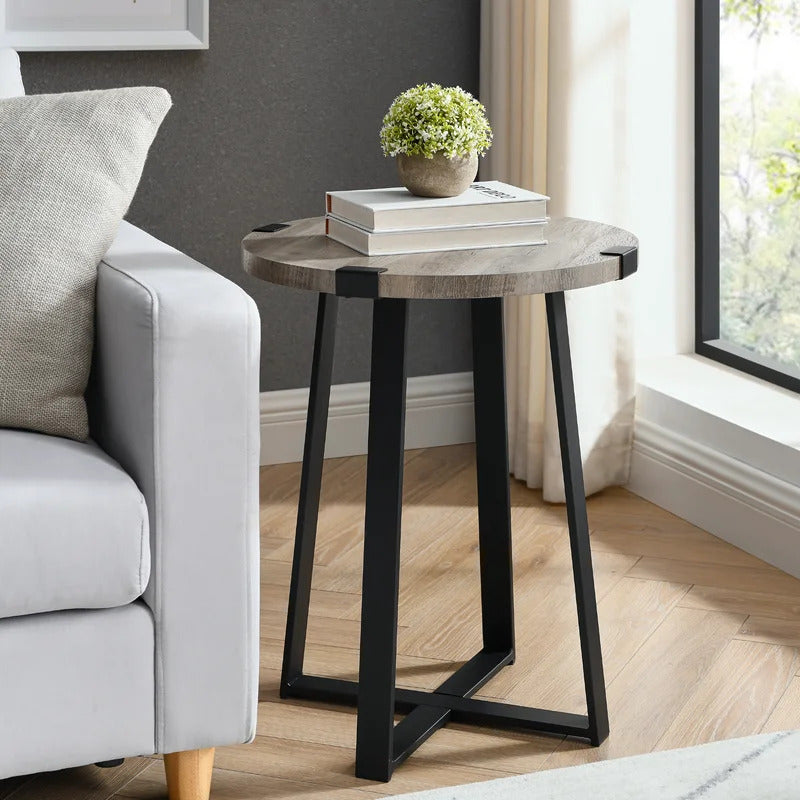 End Tables: Unique Cross Legs End Table