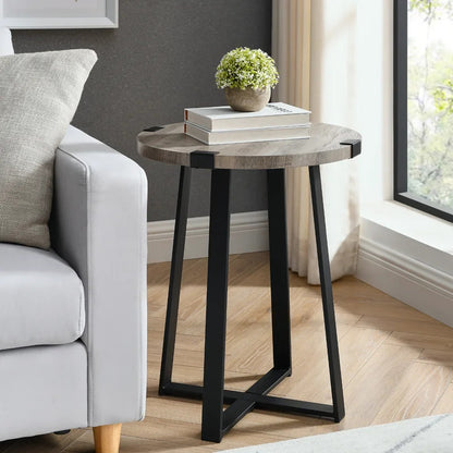 End Tables: Unique Cross Legs End Table
