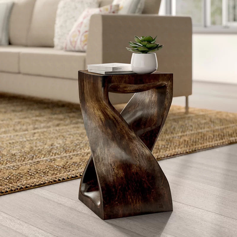 End Tables Wood Abstract End Table