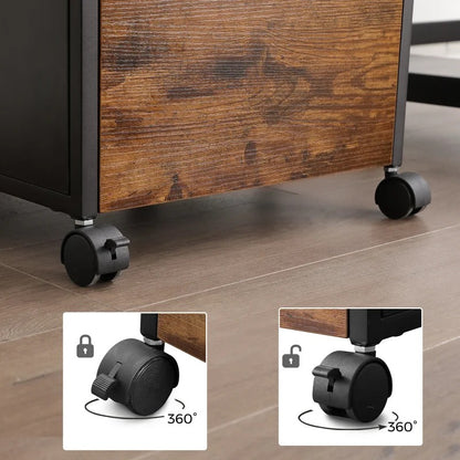 Filing Cabinet : 2-Drawer Mobile Vertical File Cabinet