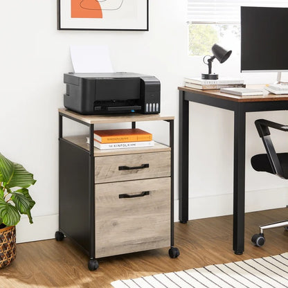 Filing Cabinet : 2-Drawer Mobile Vertical File Cabinet