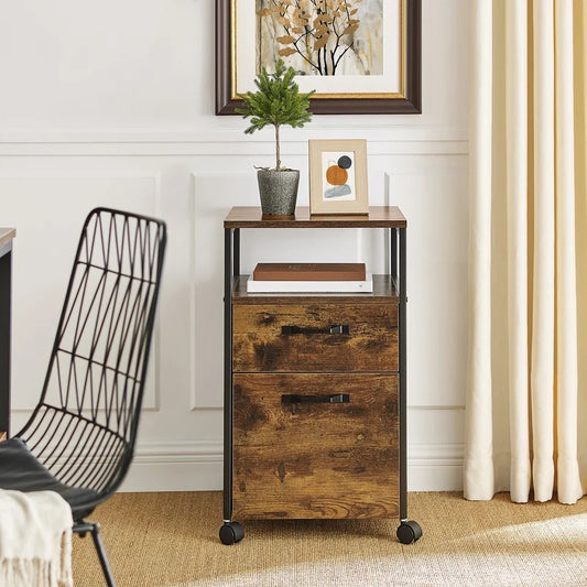 Filing Cabinet : 2-Drawer Mobile Vertical File Cabinet