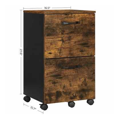 Filing Cabinet : Cam 2-Drawer Mobile Vertical File Cabinet