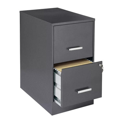 File Cabinets : 14.25'' Wide 2 -Drawer Steel Vertical Filing Cabinet