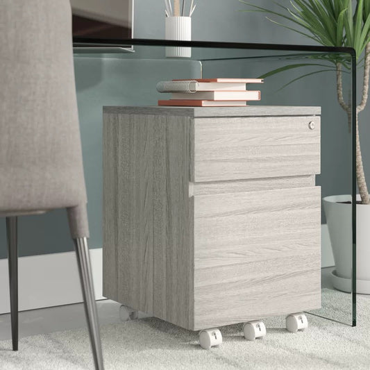 File Cabinets : 15.75'' Wide 2 -Drawer Mobile Vertical Filing Cabinet