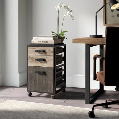 File Cabinets : 15.75'' Wide 3 -Drawer Mobile Vertical Filing Cabinet