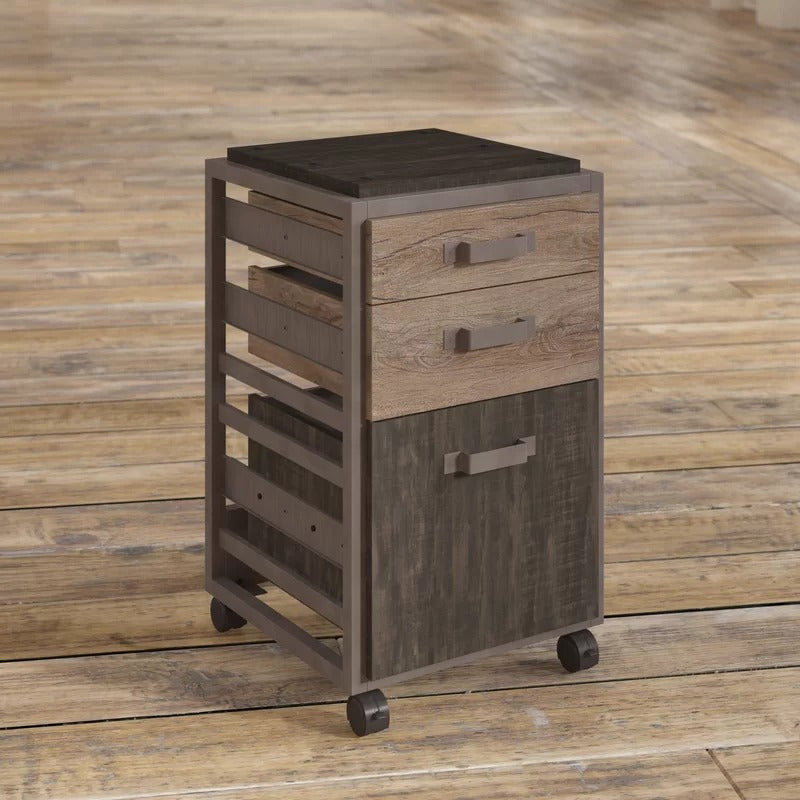 File Cabinets : 15.75'' Wide 3 -Drawer Mobile Vertical Filing Cabinet