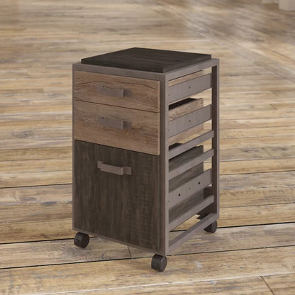 File Cabinets : 15.75'' Wide 3 -Drawer Mobile Vertical Filing Cabinet