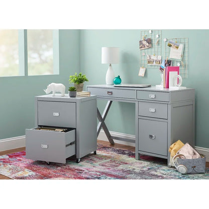 Filing Cabinet : 22'' Wide 2 -Drawer Mobile Vertical File Cabinet