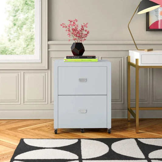 Filing Cabinet : 22'' Wide 2 -Drawer Mobile Vertical File Cabinet
