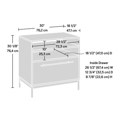 File Cabinets : 30'' Wide 1 -Drawer Lateral Filing Cabinet