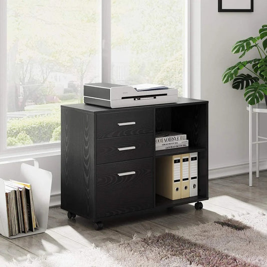 Filing Cabinet : 32'' Wide 3 -Drawer Mobile Lateral File Cabinet