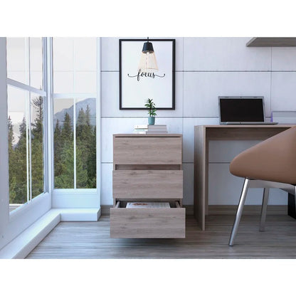 File Cabinets : Dina 3-Drawer Mobile Vertical Filling Cabinet