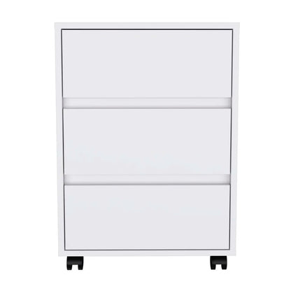 File Cabinets : Dina 3-Drawer Mobile Vertical Filling Cabinet
