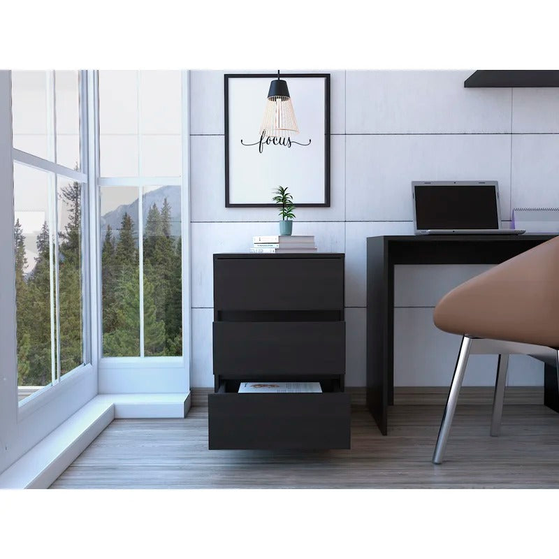 File Cabinets : Dina 3-Drawer Mobile Vertical Filling Cabinet