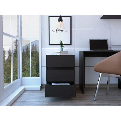 File Cabinets : Dina 3-Drawer Mobile Vertical Filling Cabinet