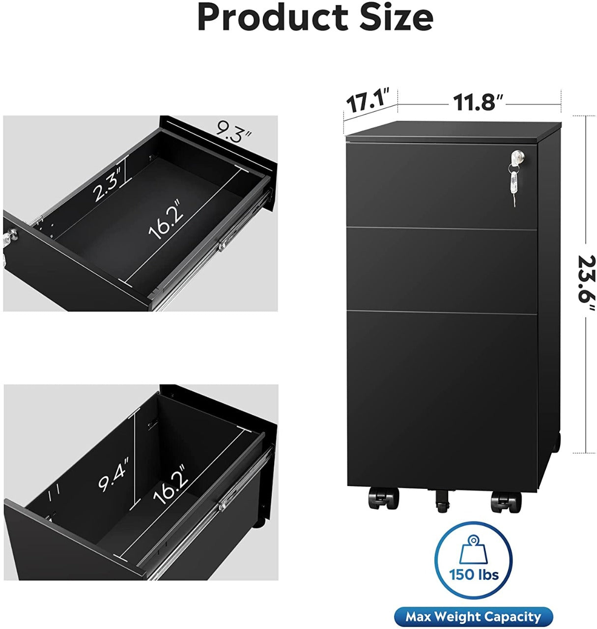 File Cabinets  File Cabinet - 3 Drawer Combination Lock