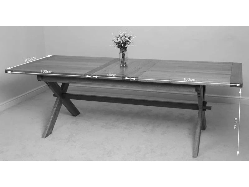 8 Seater Dining Set: Finest Extendable Solid Oak Dining Set