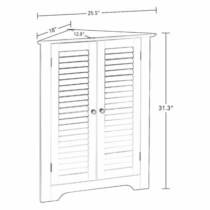 Floor Cabinets: 3-Shelf Corner Cabinet